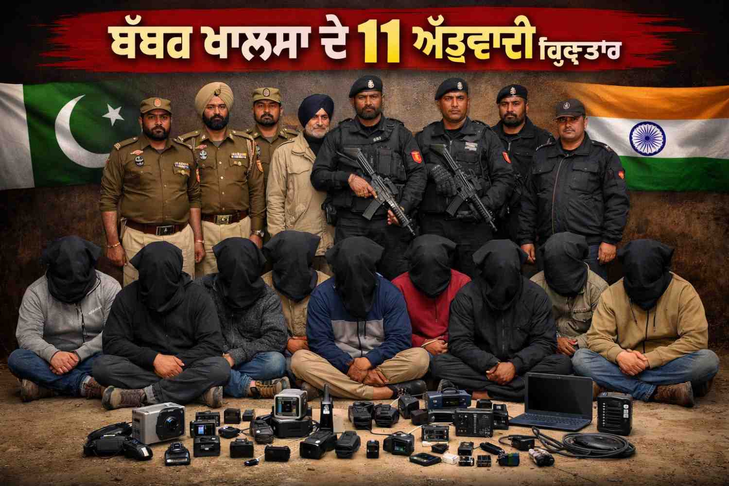 ਪੰਜਾਬ ਵਿੱਚ ਵੱਡੀ ਕਾਰਵਾਈ — Babbar Khalsa ਨਾਲ ਜੁੜੇ 11 ਸ਼ੱਕੀ ਗ੍ਰਿਫ਼ਤਾਰ, ਖੁਫੀਆ ਕੈਮਰੇ ਲਗਾਉਣ ਦੀ ਸਾਜ਼ਿਸ਼ ਬੇਨਕਾਬ