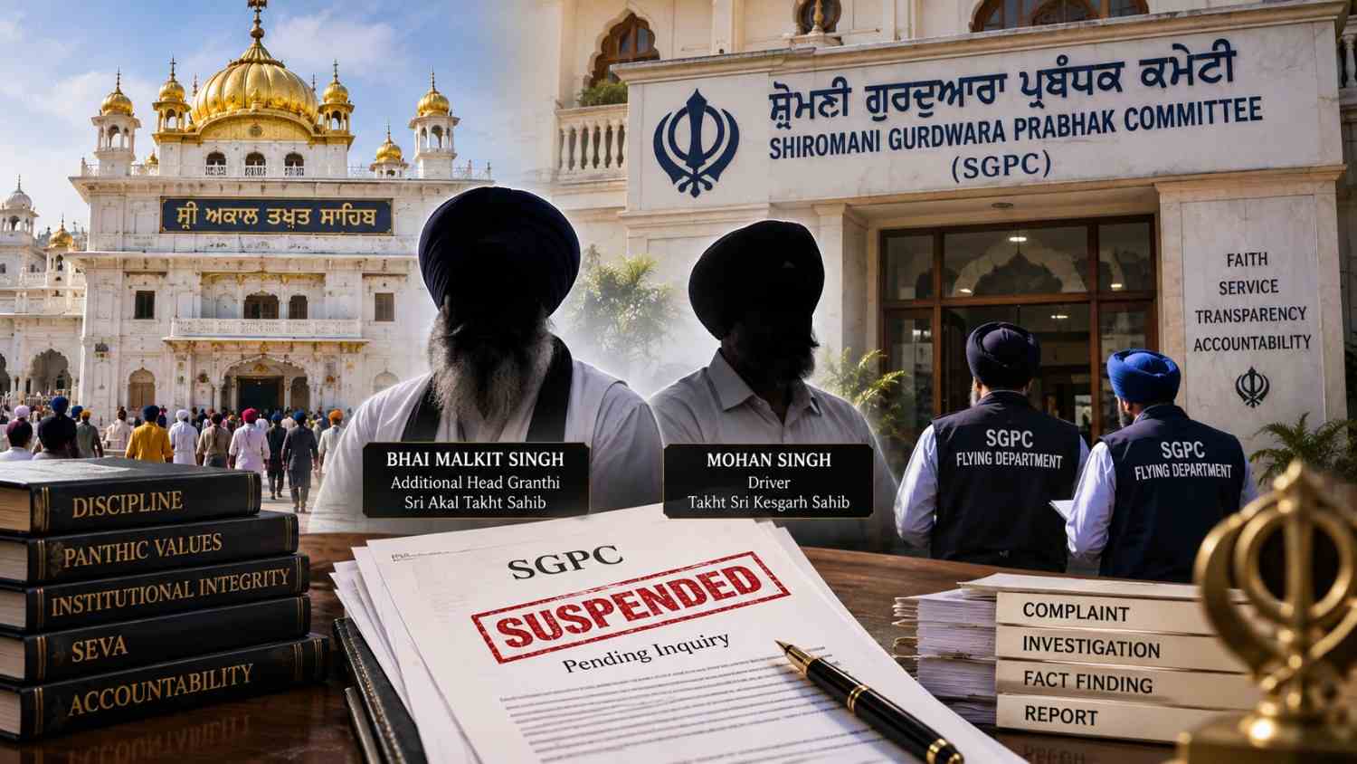 ਅਕਾਲ ਤਖ਼ਤ ਸਾਹਿਬ ਨਾਲ ਜੁੜੇ ਅਧਿਕਾਰੀ ਨੂੰ SGPC ਨੇ ਕੀਤਾ ਮੁਅੱਤਲ
